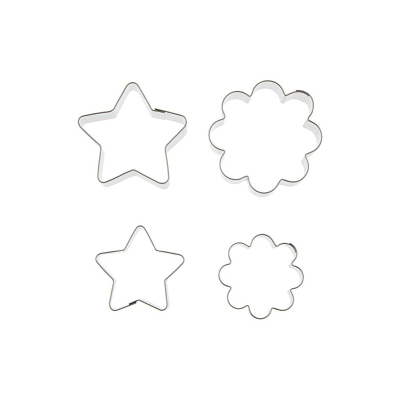 Pearl Metal D-6156 Raffine Stainless Steel Cookie Cutter, Set of