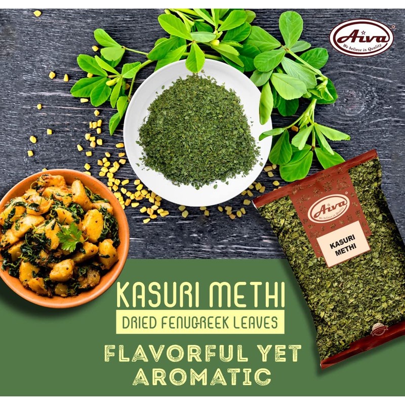 Aiva Dried Fenugreek Leaves (Kasuri Methi) (3.5 oz) – Indian