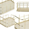 2Pcs Small Gold Wire Mesh Storage Basket Cosmetic Desk Organizer