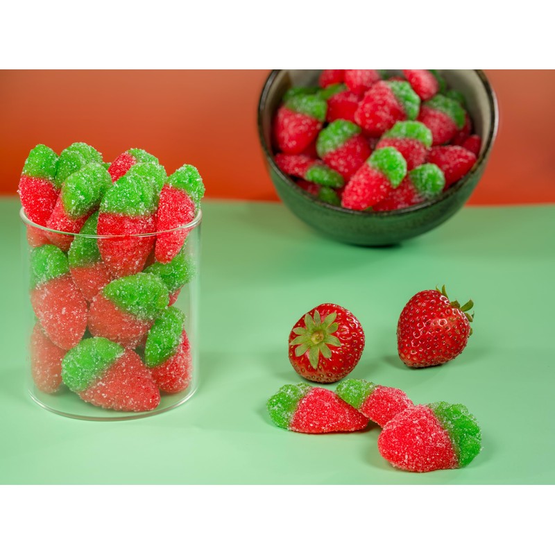 Smarty Stop Sour Whole Strawberry Shapped Gummy Candy (2.2 Pound)