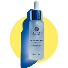 20% PURE VITAMIN C SERUM For Face with Hyaluronic Acid by TSU:SEI. Organic, Anti Ageing, Anti Wrinkle Serum For Face. Sensitive, Dry, Oily, Acne Prone Skin. Women and Men.30ml.