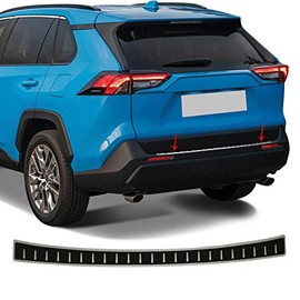 OMAC Carbon Foiled Plain Trunk Sill Protector Fits Toyota Rav4 2018-2021 Rear Bumper Guard | Auto Exterior Accessories