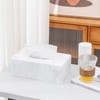 Marble Tissue Box Cover, Rectangular Napkin Facial Tissues Holder for