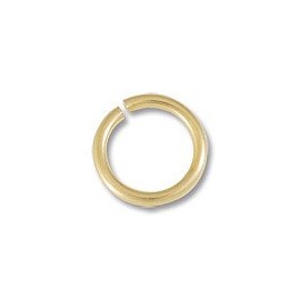 JewelrySupply Open Jump Ring 4.5mm 14 Karat Solid Yellow Gold