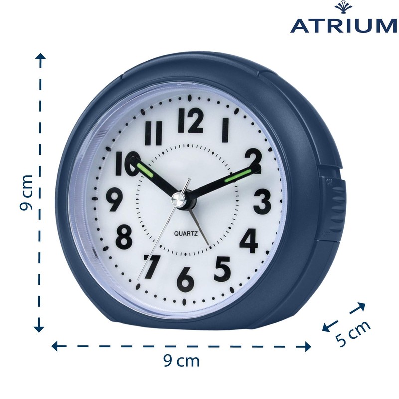 Atrium Wecker Analog Quarz ohne Ticken mit Licht und Snooze
