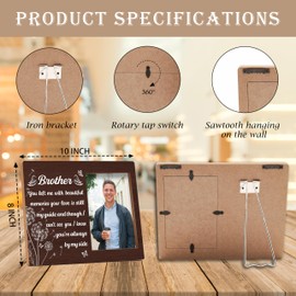 Remembrance Gifts, Memorial Picture Frame, Funeral Gifts, Brother Gifts, Brother Picture Frame, Memorial Gifts For Loss Of Brother, Sympathy Gifts, Christmas Gifts, Wooden Table Photo Frame-06