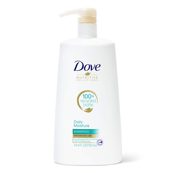 Dove Nutritive Solutions Moisturizing Shampoo with Pump for Normal to Dry Hair Daily Moisture with Pro-Moisture Complex for Manageable and Silky Hair 25.4 oz