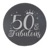 50th Birthday Gift for Women 50 & Fabulous Engraved Slate