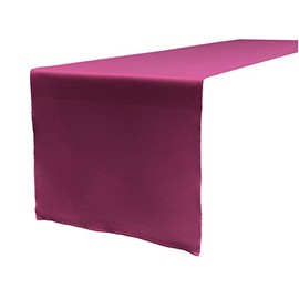 LA Linen Polyester Poplin Table Runner 14 by 108-Inch, Magenta P81