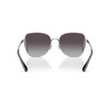 Coach HC7158D Sunglasses, Shiny Silver/Grey Gradient, 58 mm