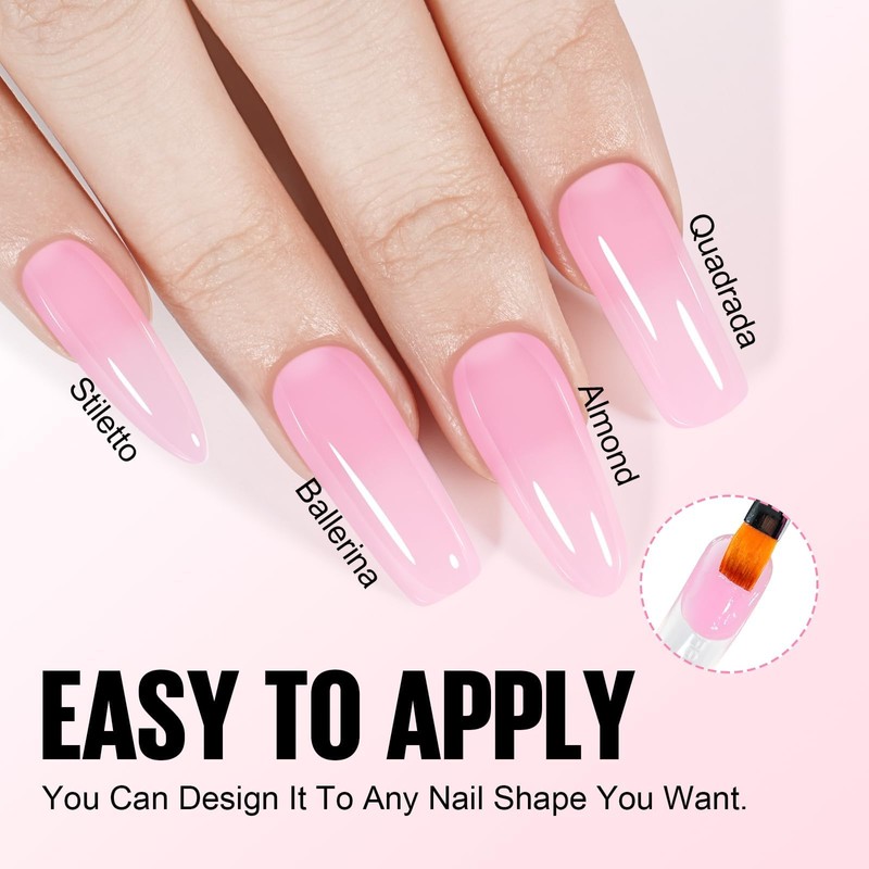 TOMICCA 60 g Polygel Acrylic Gel for Nails Nude Quick