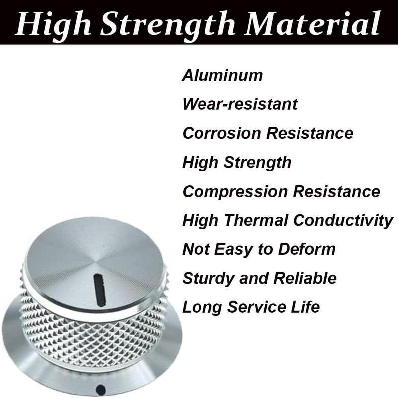 2 Pieces Rotary Potentiometer Knobs, Knurled Knob for Volume Control