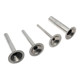 Saihisday Stainless Steel Sausage Stuffer Tubes Food Meat Grinder Attachment Stainless Steel Sausage Stuffer Tubes for Meat Grinder Set of 4 (#8)