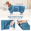 PETTOM Dog Drying Robe, 400gsm Microfiber Super Absorbent, Adjustable Coat