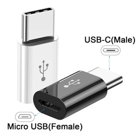 iZhuoKe 4 Pack Micro USB to USB-C Adapter,Micro USB (Male) to Type C (Female),Adapter Support Galaxy S7/S7,LG G4,P9/10(Black+White)