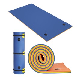 Lily Pad Floating Mat for Lake & Pool, 8'/9'/12' Extra Large Floating Mat, 3-Layer Tear-Resistant XPE Foam Floating Water Mat for Lake, Pool, River, Ocean, Boat, Suitable for Adults and Kids