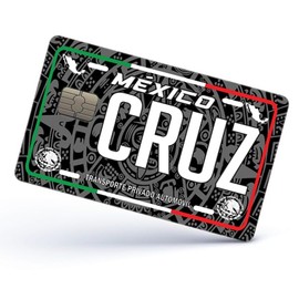 Cruz Credit Card Skin Cover Vinyl Stickers (4 Pack) -Mexican Decal Mexico Car Plate Adhesive Cruz