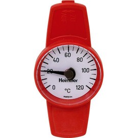 Heimeier Thermometer for Globo Ball Valve DN 40 to DN 50, Red