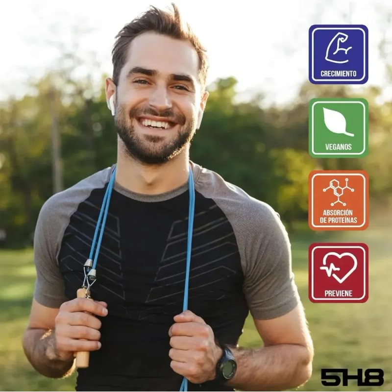 5h8 L-carnitina + Vitamina C 120 Cápsulas Termogénicas Sabor Sin