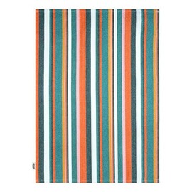 Dexam Striped Recycled Cotton Set of 2 Tea Towels - Teal