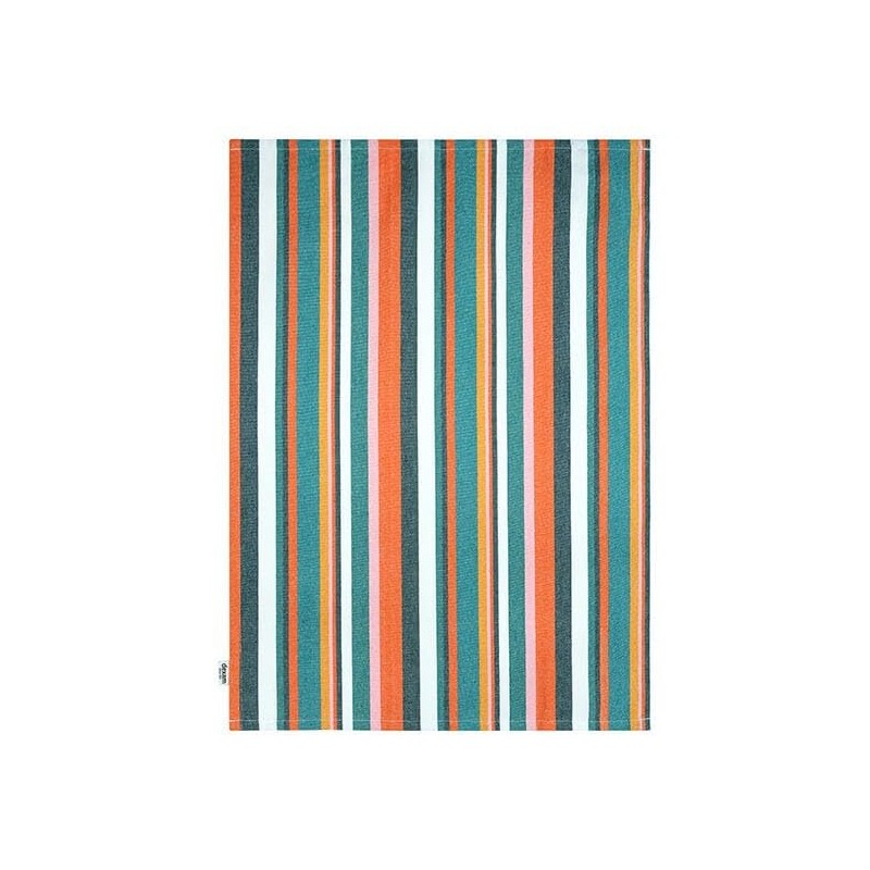 Dexam Striped Recycled Cotton Set of 2 Tea Towels -