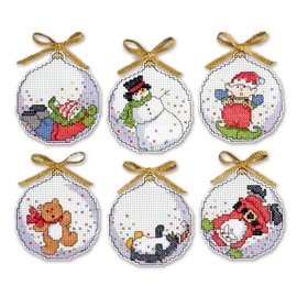Design Works Crafts Christmas Bubbles Cross Stitch Ornament Kit, 4"
