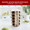 Orii Natural Acacia Wood Spice Rack with 20 EMPTY jars