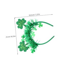 Kisangel Headband Top Hat Head Band Saint Patricks Day Headwear Festival Headbands for Shamrock Headbands for Festivals Festival Headbands for Women Green Fabric