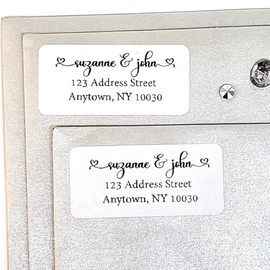 Atelier Elegance Custom Address Labels, Any Name, Any Address, Heart, Connected