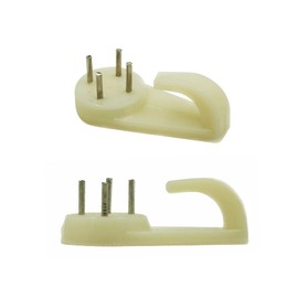 Concrete Wall Hooks Large - Supports 30lbs - Picture Hangers for Brick Wall - Invisible Plastic Hardwall Hanger for Pictures Frames, Art, Clocks, Etc.
