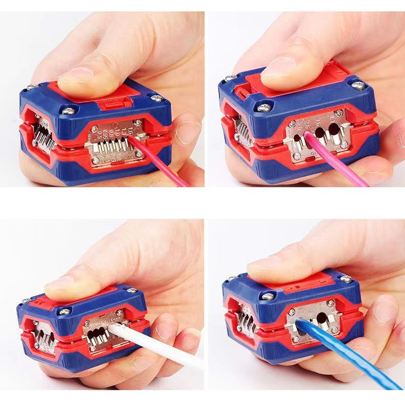 Wire Stripper Press Box Professional Versatile Cable Stripping Cutting Crimping