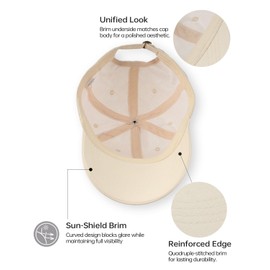 Zylioo XS/S/M/L/XL/XXL/3XL Linen Baseball Cap for Large / Small Head, Summer Sun Protection Baseball Cap, Breathable Baseball Cap, beige, M - L
