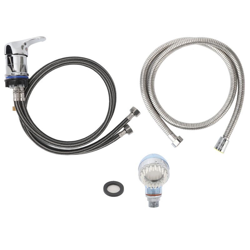 Shampoo Bowl Faucet Sprayer Kit 39.4in Hand Twist Faucet 47.2in