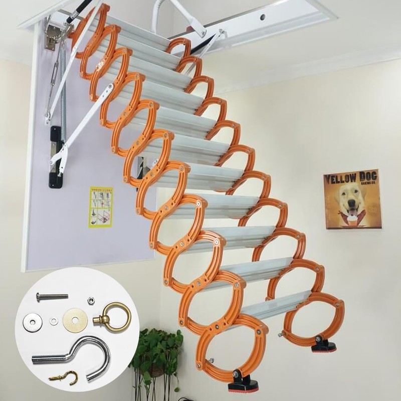 TAROTKIN Attic Ladder Pull Down Stair System Parts, Attic Door