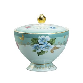 Gracie China Fantastic Green Porcelain 3-Piece Sugar, Creamer And Tray Set