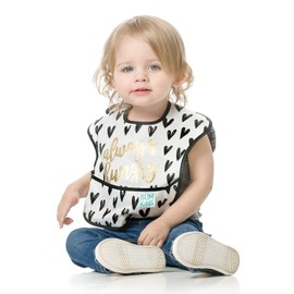 Bumkins SuperBib, Baby Bib, Waterproof, Washable Fabric, Fits Babies and Toddlers 6-24 Months - Always Hungry, XOXO, Hearts (3-Pack)