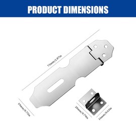 3Pcs Door Padlock Hasp, 2 inch Stainless Steel Heavy Duty Shed Lock Hasp (2inch)