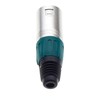 Keple 4 Pin XLR Plug, Green - Male Audio Microphone