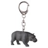 Mojo 387489 Hippo Animal Figure Keychain, gray