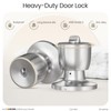 HOSOM Door Knob with Lock and Key, Keyed Entry Door