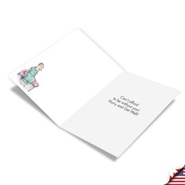 NobleWorks Funny Get Well Greeting Card with 5 x 7 Inch Envelope (1 Card) Affordable Illness C10095GWG