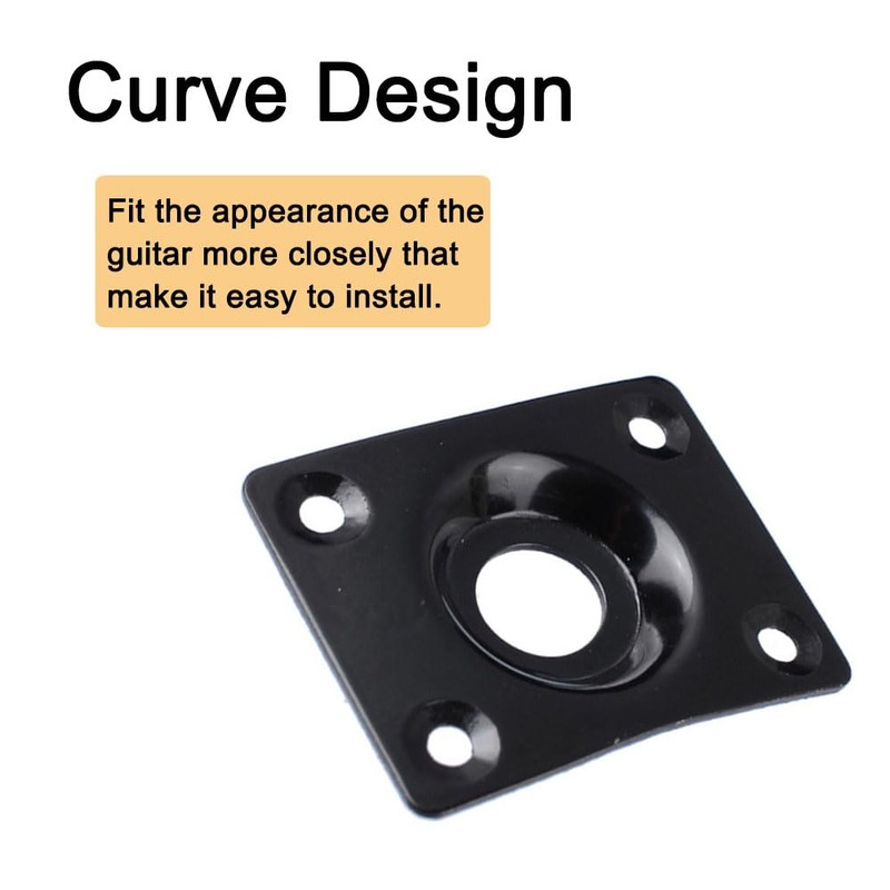 Guitar Output Jack Plate 1/4 Inch 9.2mm Rectangle Jack Reinforcement
