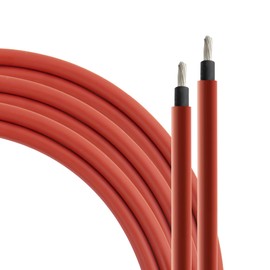 SeKi Solar Cable 6 mm² 10 m H1Z2Z2-K Red PV Cable for Solar Panels up to 1500 V Flexible Double Insulation Pure Copper Cable Ring