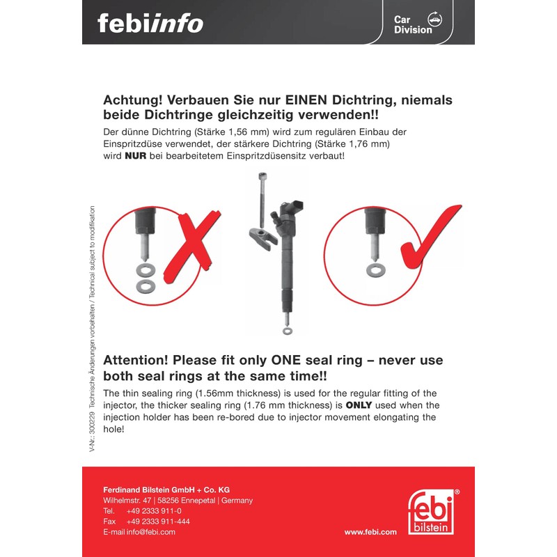 febi bilstein 29141 Rep. Set Retaining Clamp for Injector 1