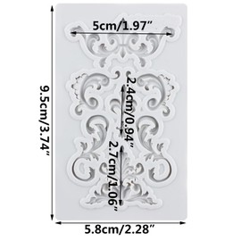 TAOXIBEI Baroque Polymer Clay Mold Baroque Scroll Relief Silicone Molds Filigree Sculpted Mold for DIY Crafts Air Dry Plaster Polymer Clay Epoxy Resin Casting Jewelry Making