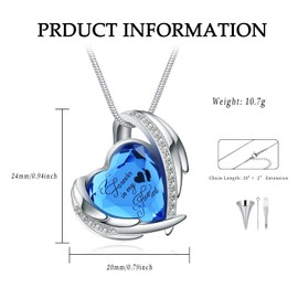 Cremation Jewelry Heart Crystal Urn Necklace for Ashes for Women, Stainless Steel Keepsake Urn Memorial Ashes for Women