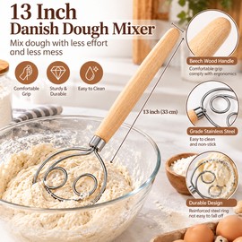 Sourdough Bread Baking Supplies Inclued Sourdough Danish Dough Whisk Bread Lame Scraper Dough Cutter Perfects Gift for Baker