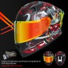 ILM Armor Red Full Face Motorcycle Helmets Mirrored&Clear Visors 2