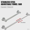 Honmein Towel Bar - Adjustable 304 Stainless Steel Towel Holder