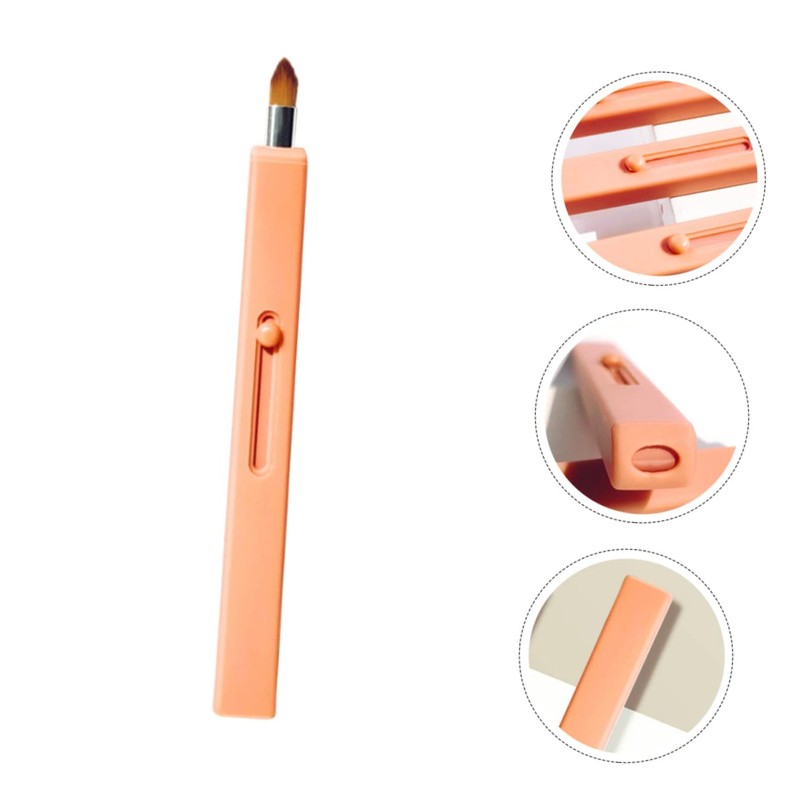 TOVINANNA 1pc Portable Retractable Lip Brush Makeup Applicator Tool Warm